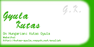 gyula kutas business card